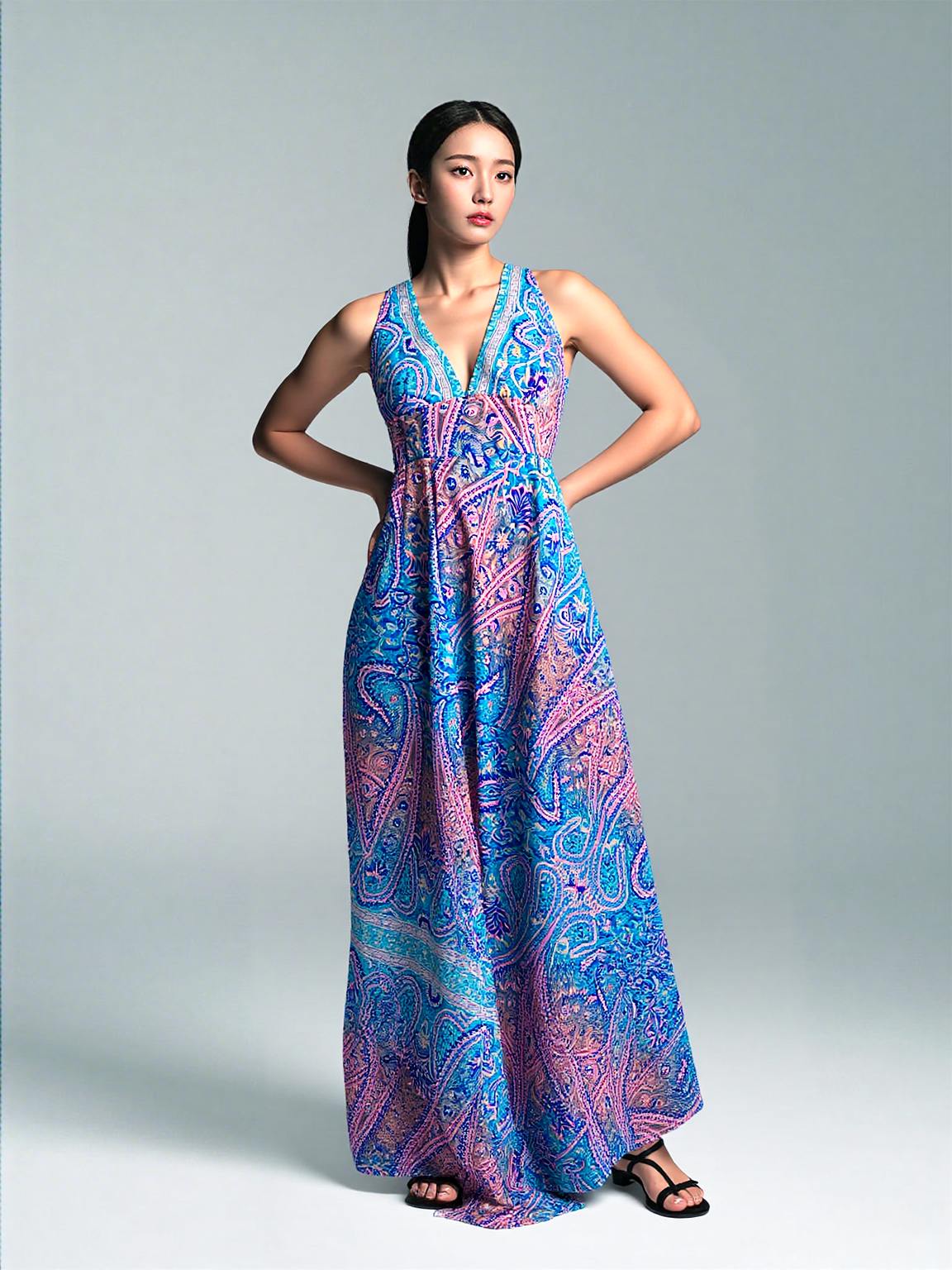 Blush Tide Halter Gown