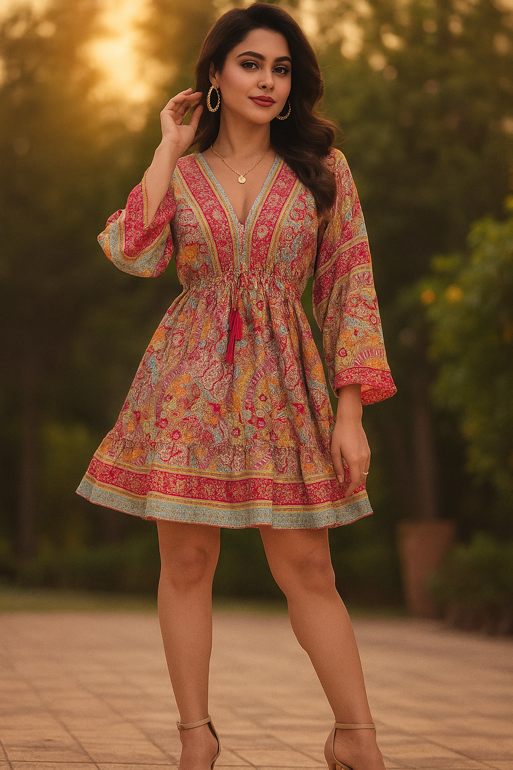 Sunbloom Silk Dress