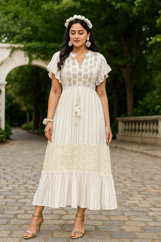 Golden Whisper Dress