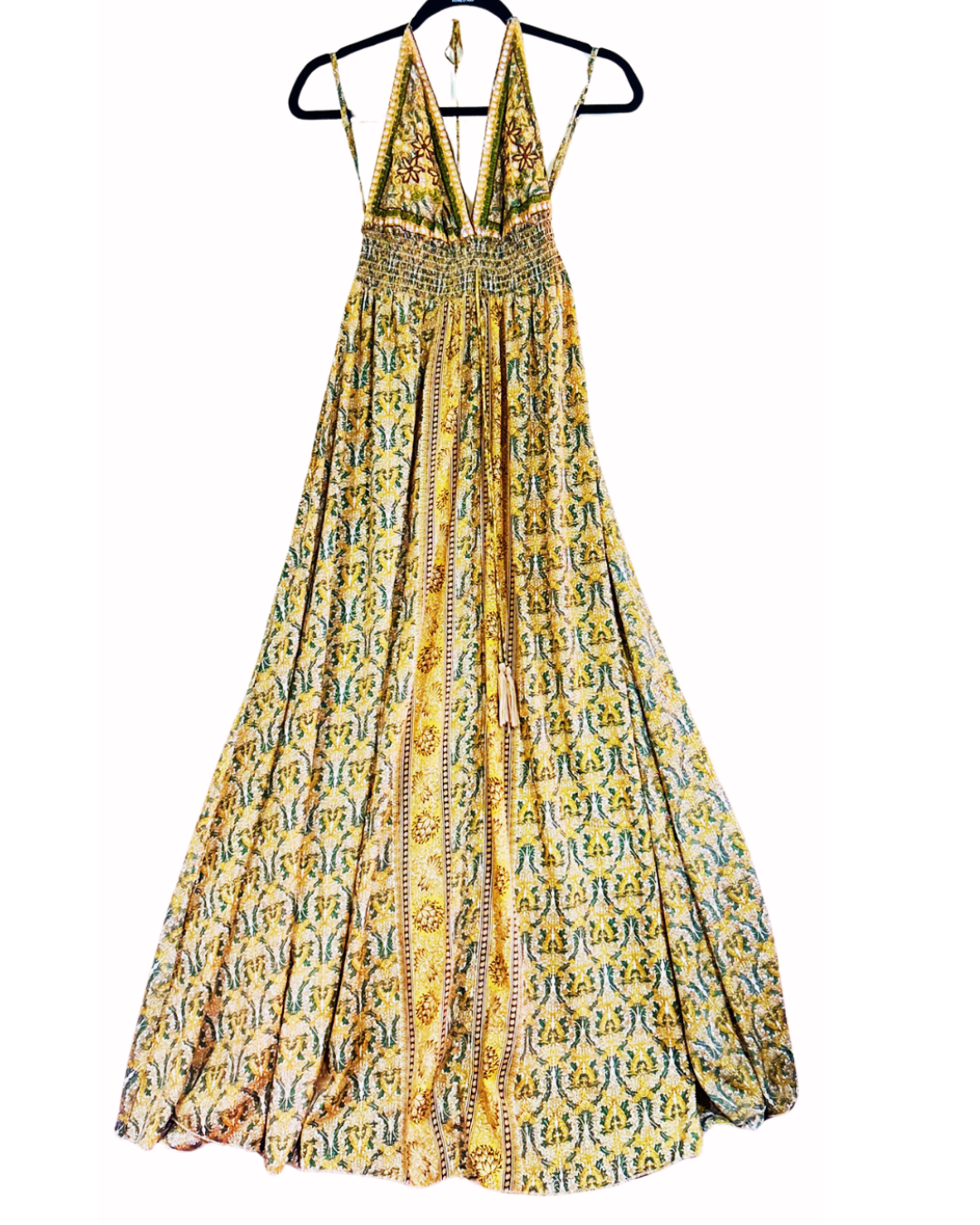 Sun-Kissed Halter Neck Boho Maxi Dress