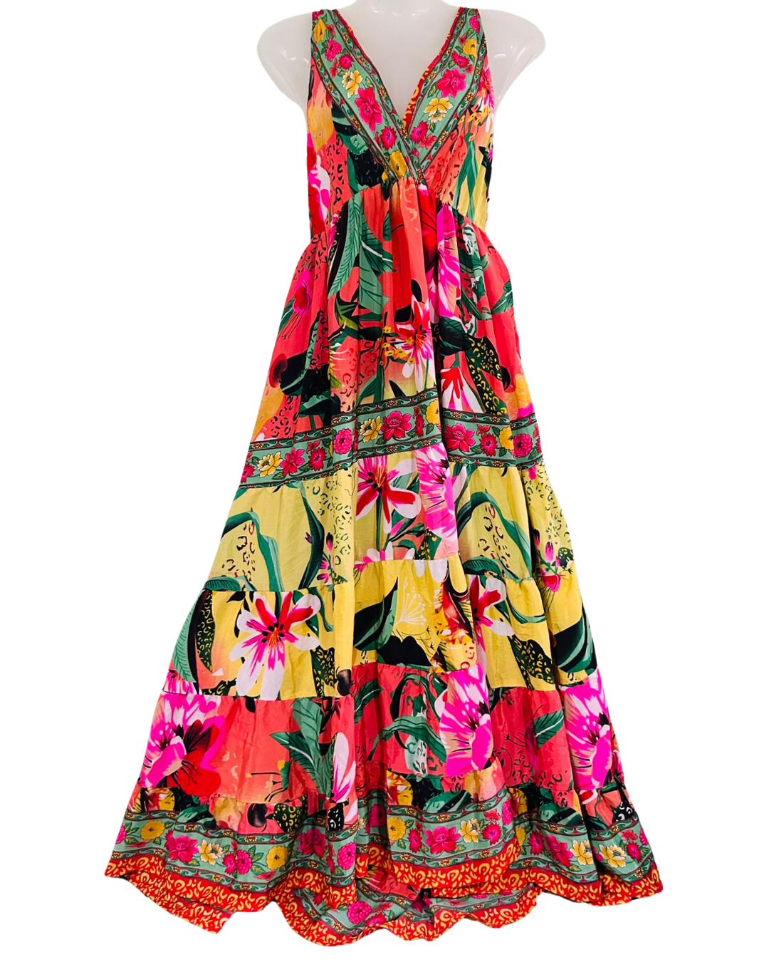 Sunset Garden Silk Dress
