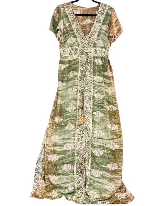 Emerald Breeze Slit Gown