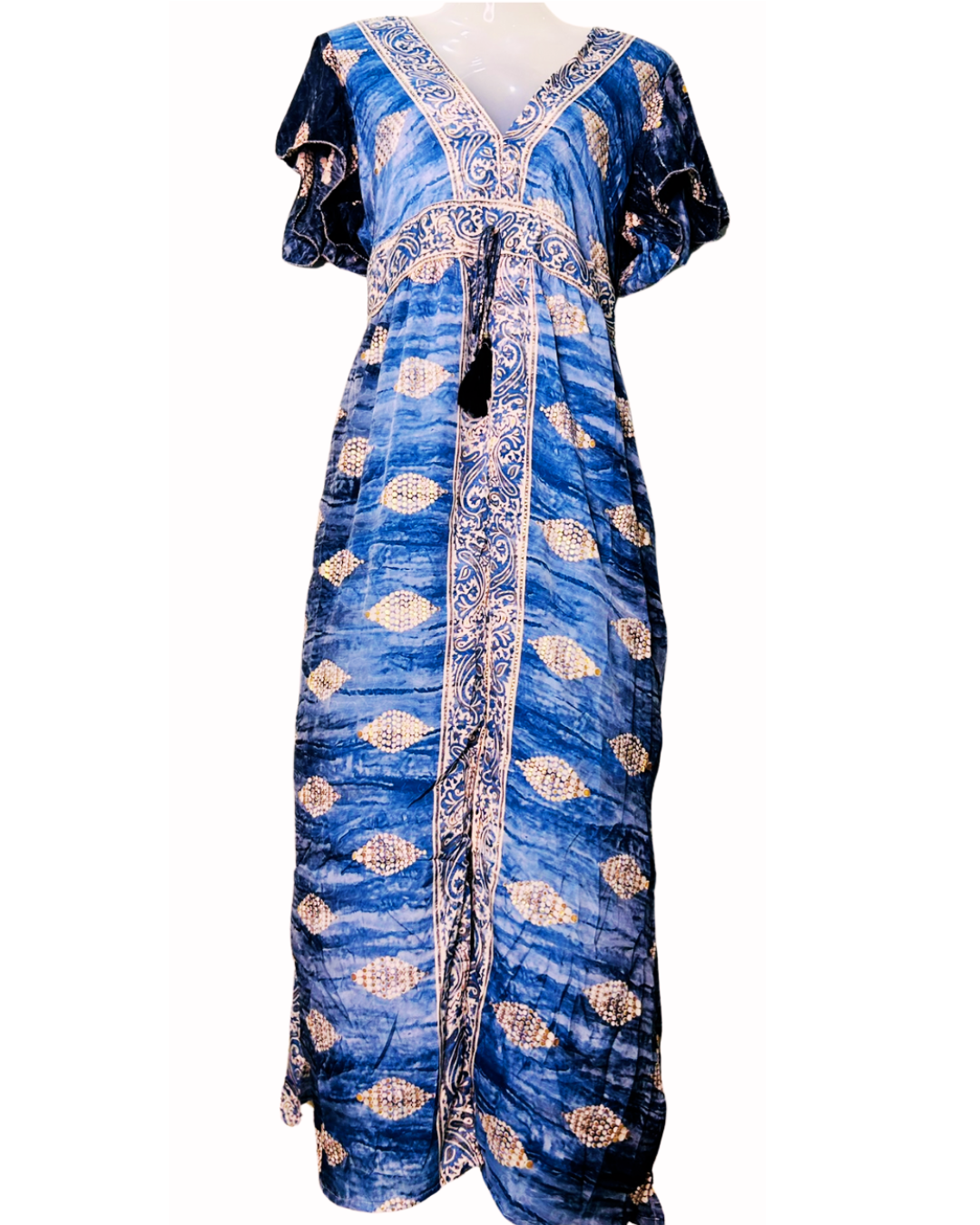 Midnight Blue Ethnic Slit Gown