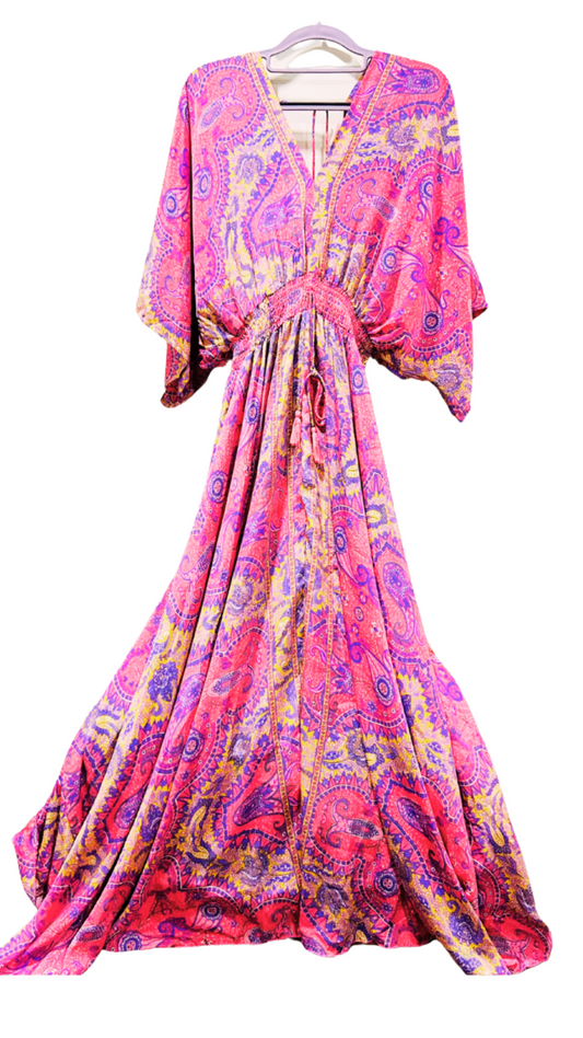 Rosé Radiance Kaftan Gown