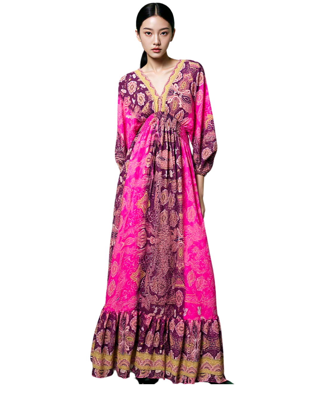 Pink Majesty Kaftan Dress