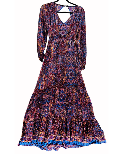 Midnight Mosaic Backless Gown