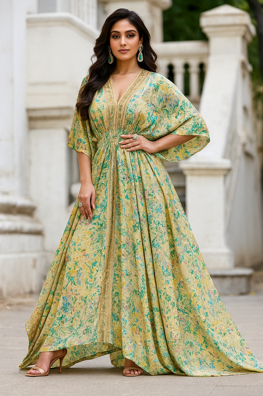 Sunlit Meadow Kaftan Gown