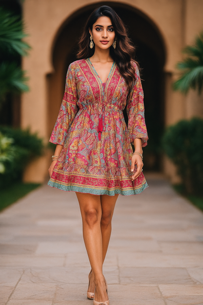 Sunbloom Silk Dress