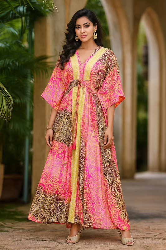 Sunset Glow Kaftan Gown