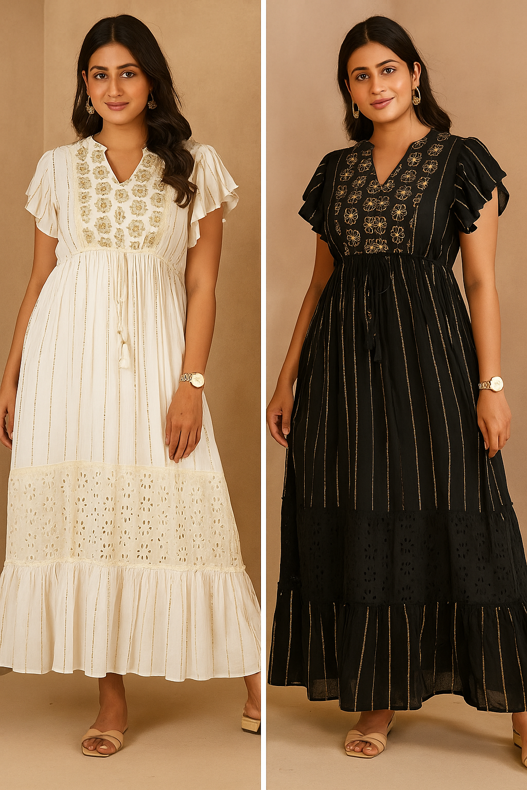 Golden Whisper Dress