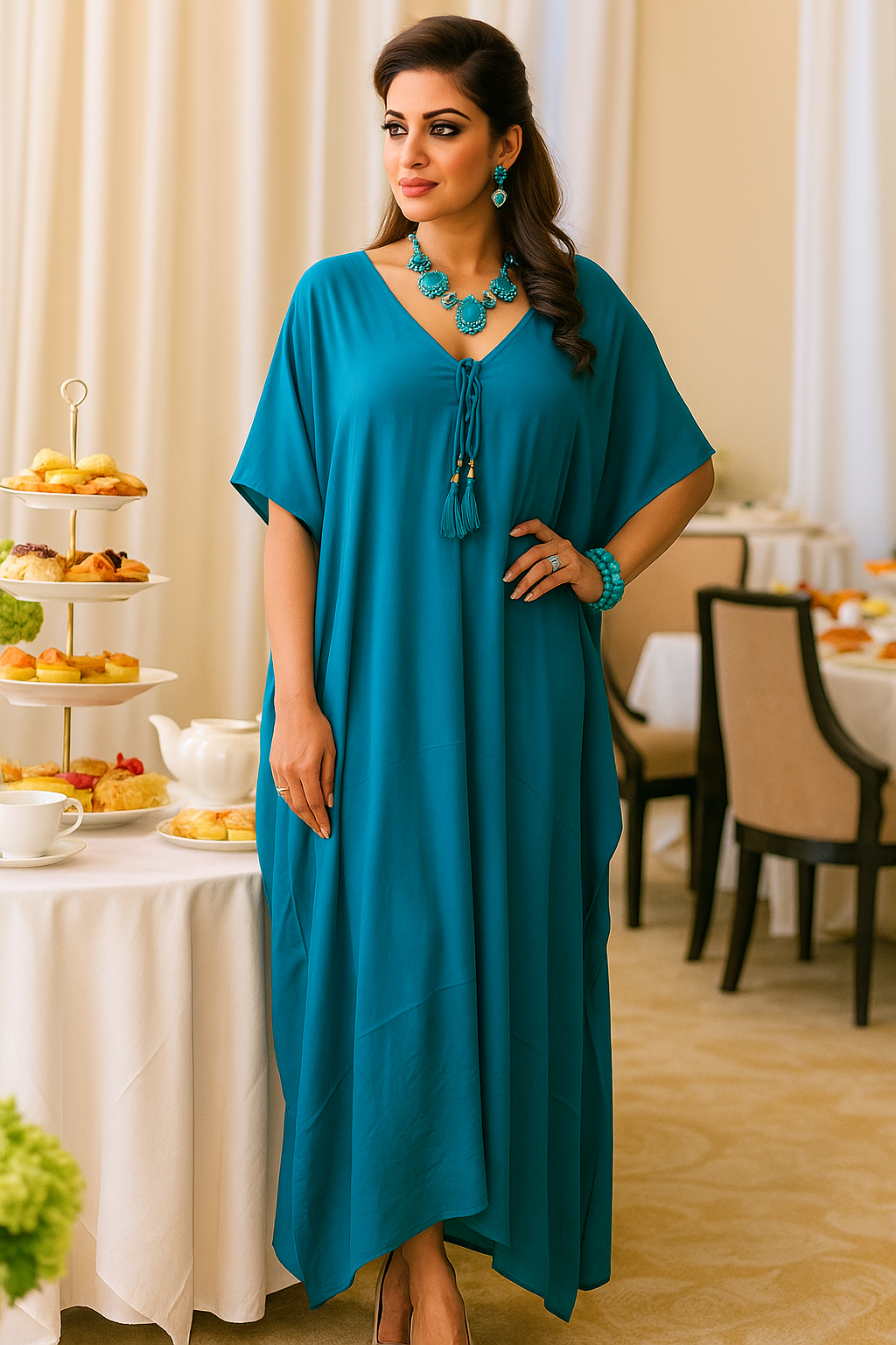 Sapphire Glow Kaftan