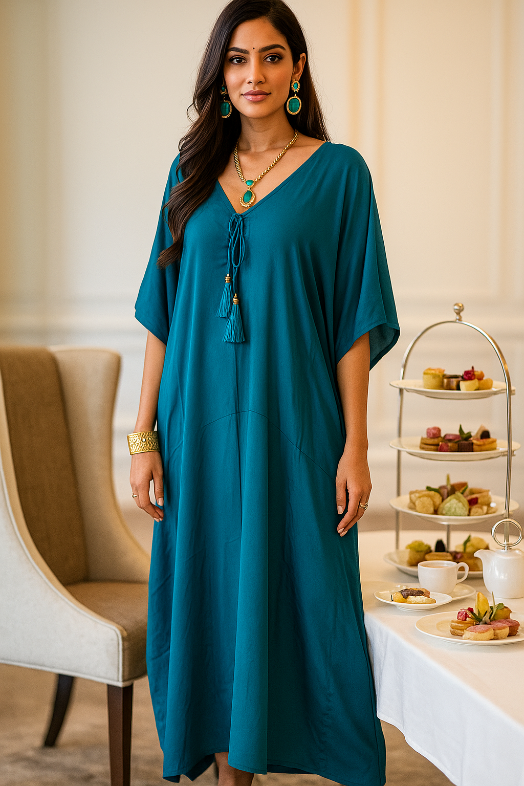 Sapphire Glow Kaftan