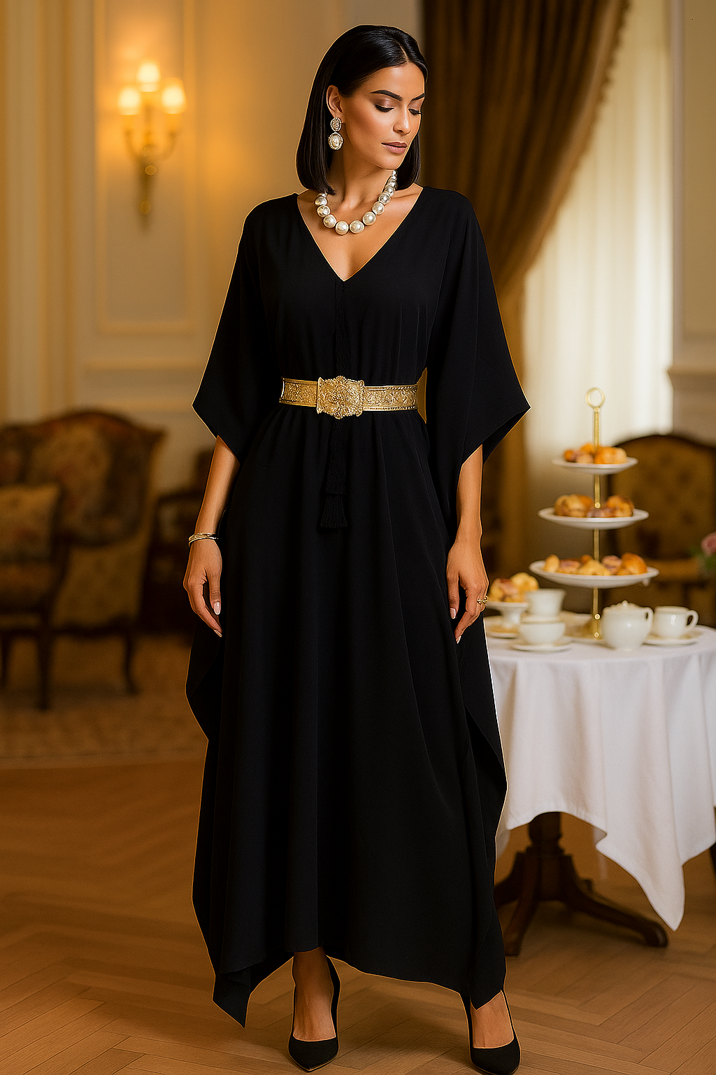 Black Luxe Kaftan