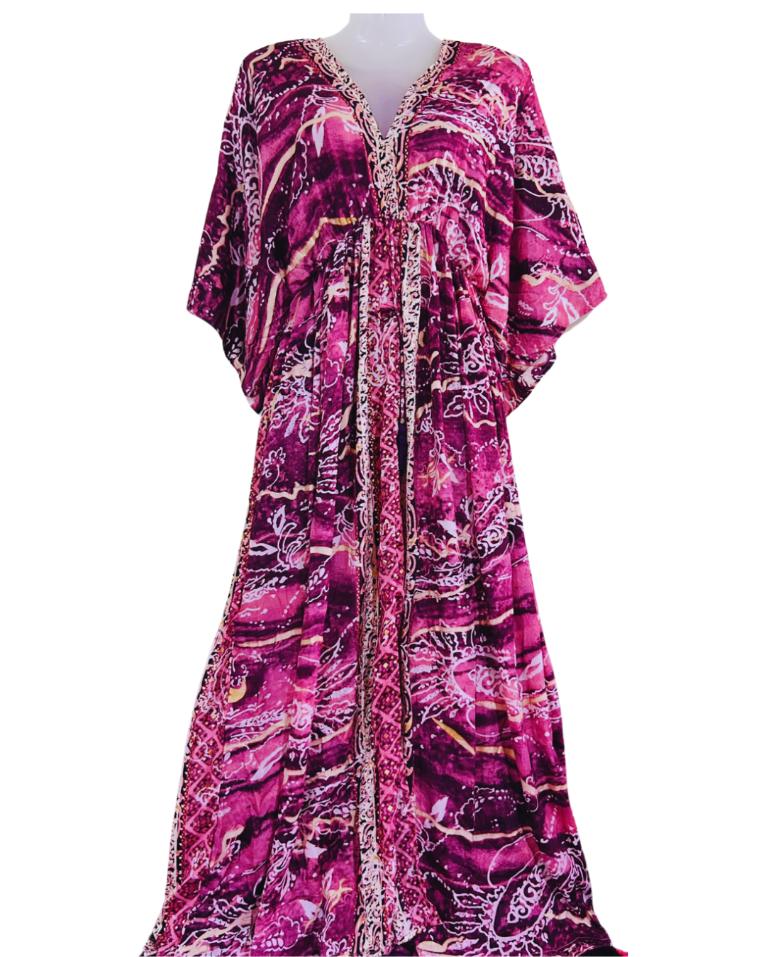 Berry Mirage Kaftan Gown