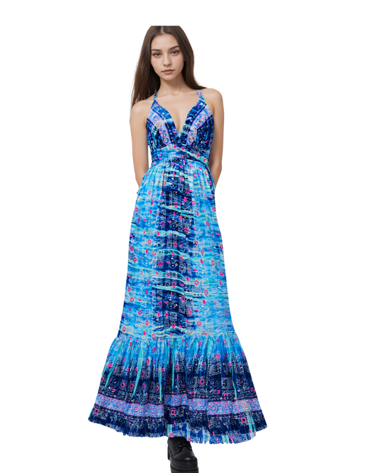 Sea Mist Back-Tie Dress