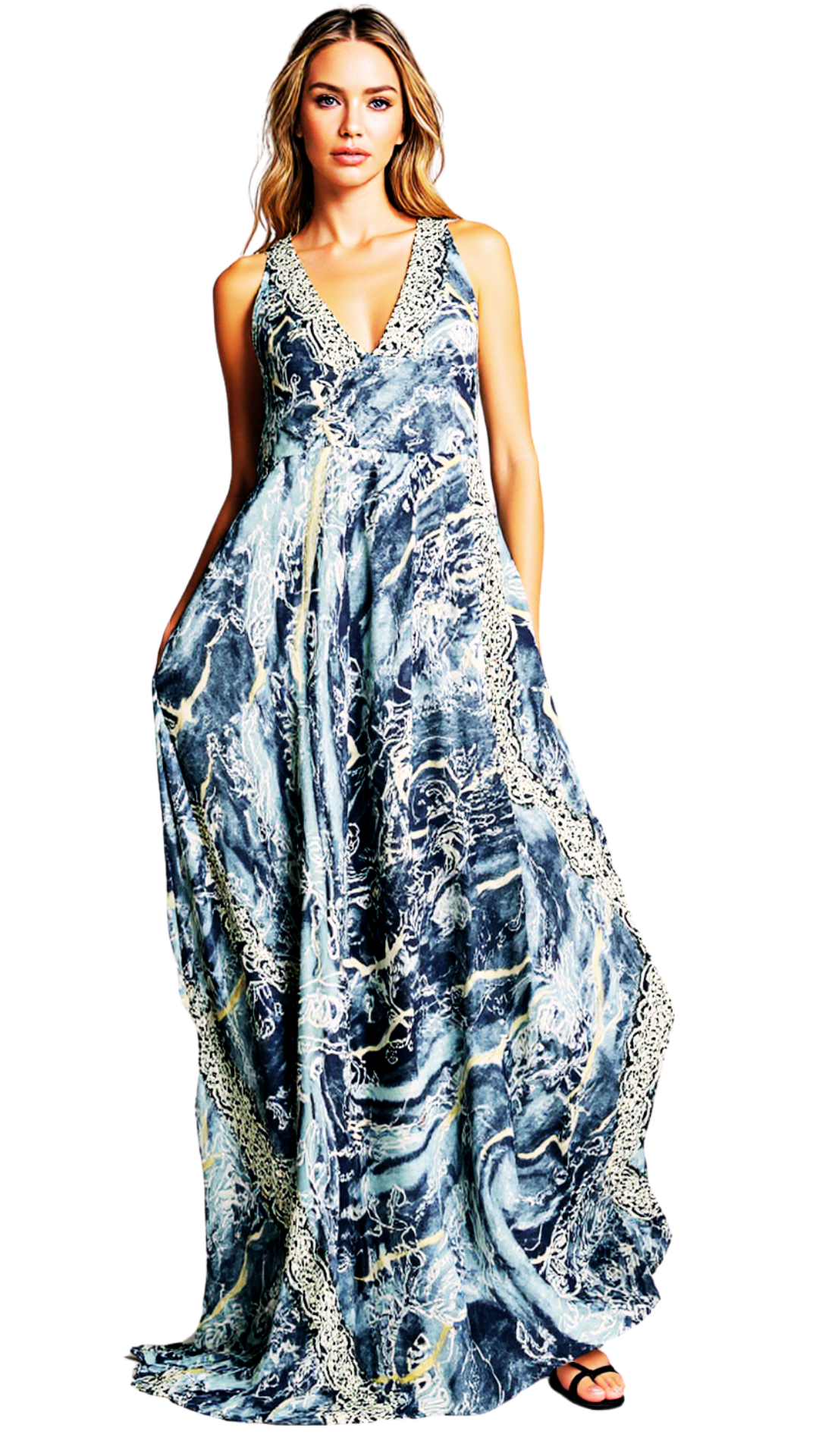 Noir Gleam Halter Gown