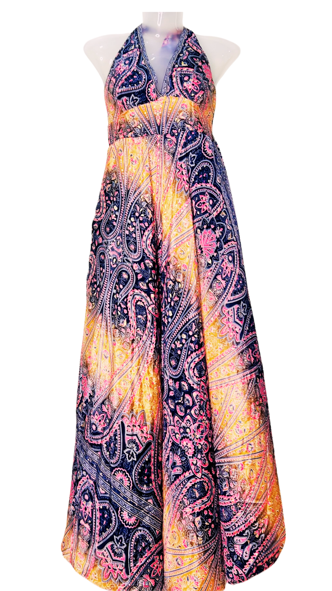 Royal Dusk Halter Gown