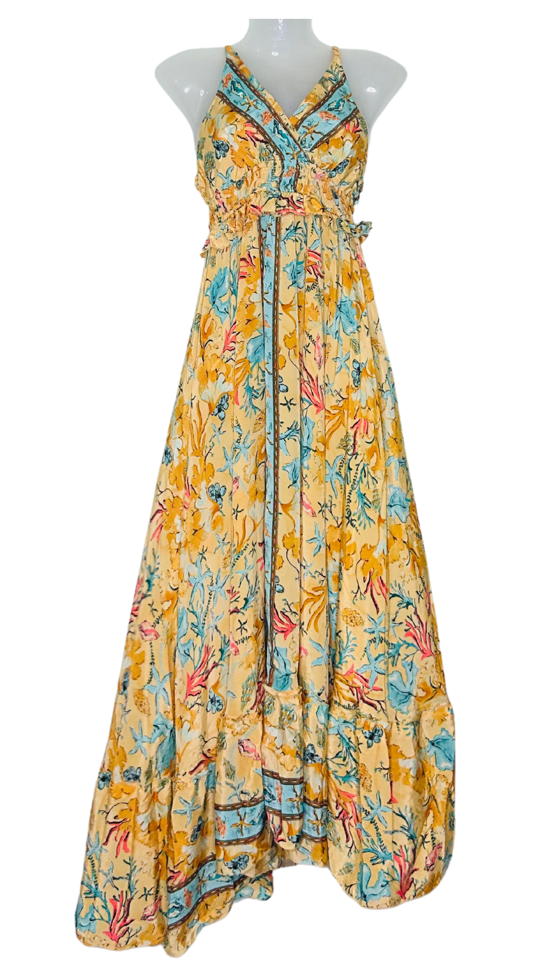 Bright Yellow Strap Gown