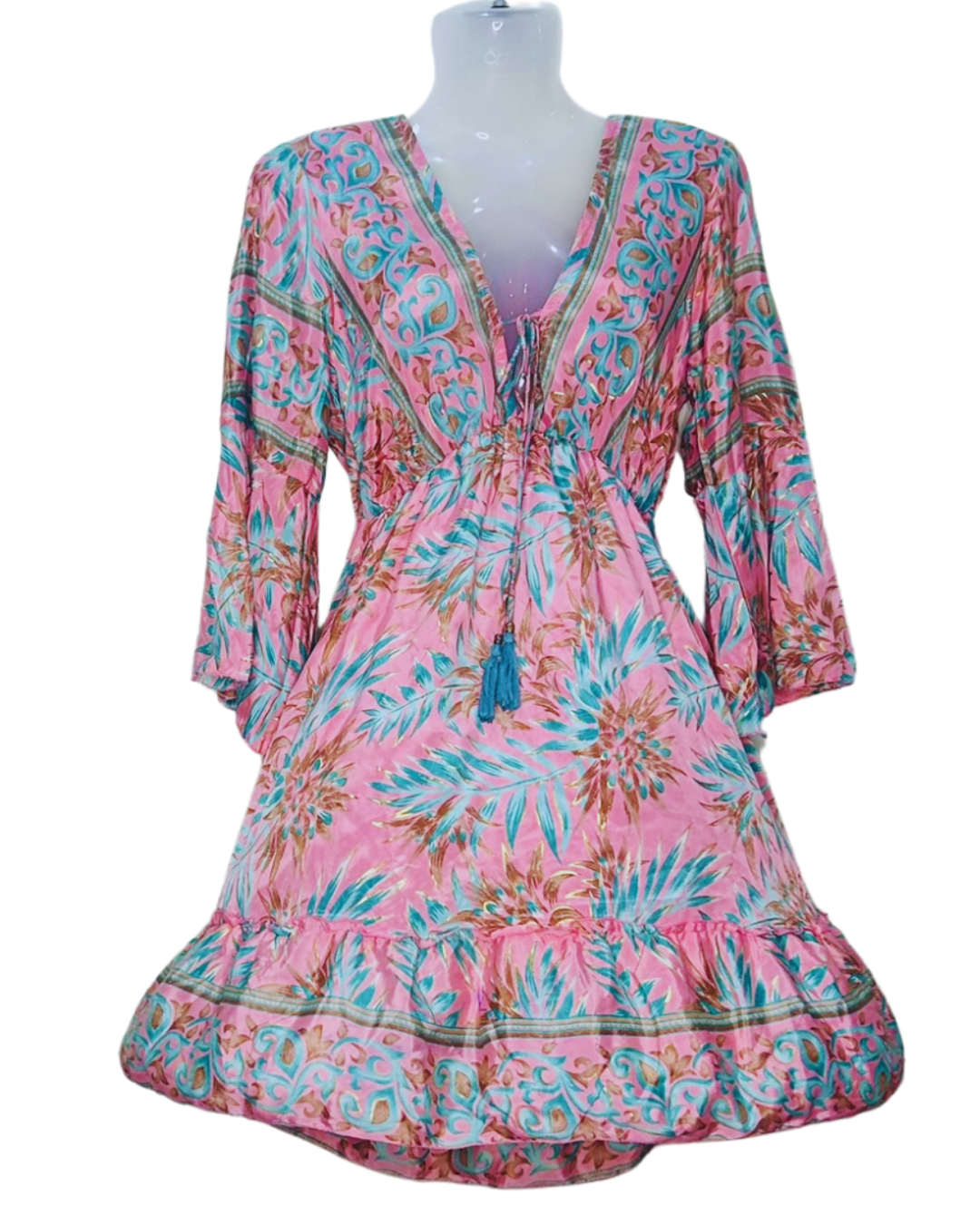 Botanic Blush Silk Dress