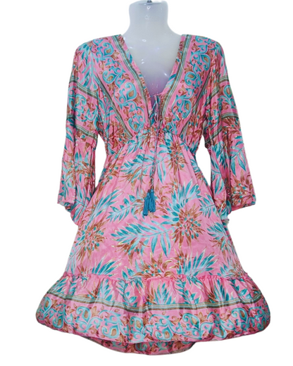 Botanic Blush Silk Dress