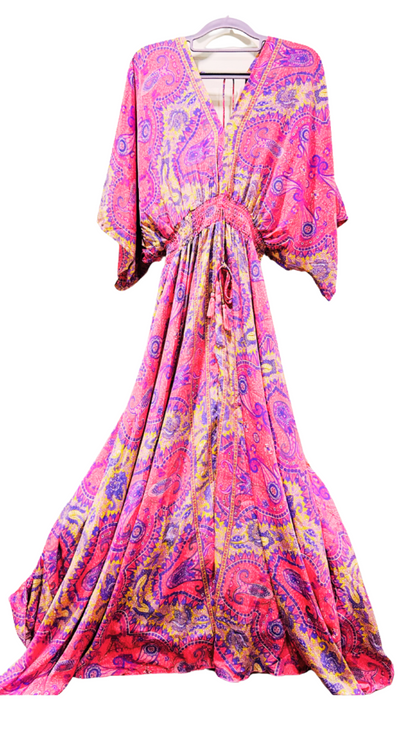 Rosé Radiance Kaftan Gown
