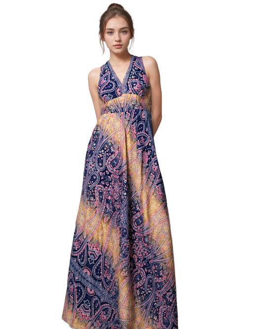 Royal Dusk Halter Gown